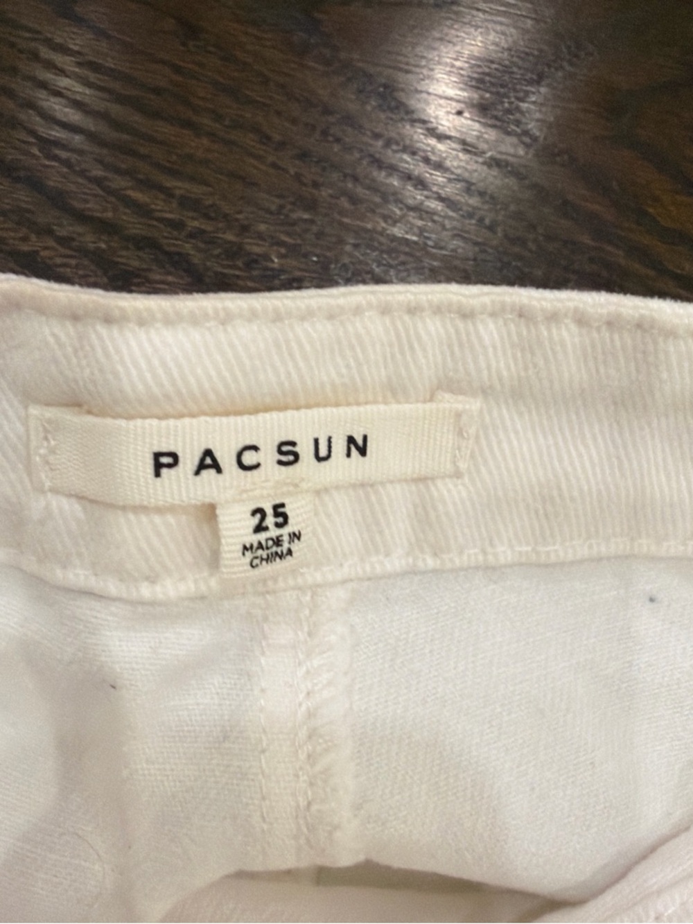 Pacsun White Denim Frayed Hem Skirt - Picture 2 of 3